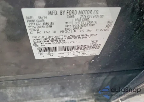 2015 Ford Explorer Xlt z USA, uszkodzony, nr VIN 1FM5K8D88FGA13279